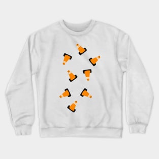 traffic cones on blue Crewneck Sweatshirt